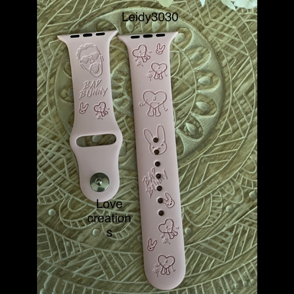 Bad Bunny Design Skite Laser Engraved Silicone